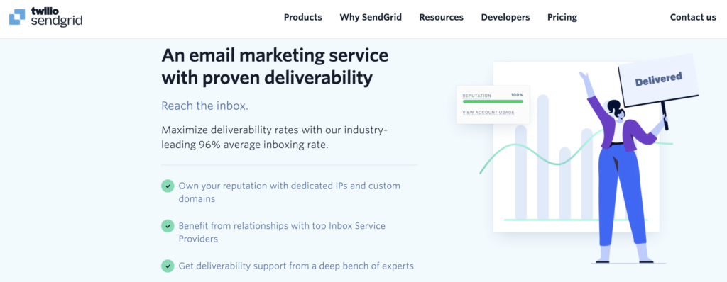 Sendgrid Email: deliverability